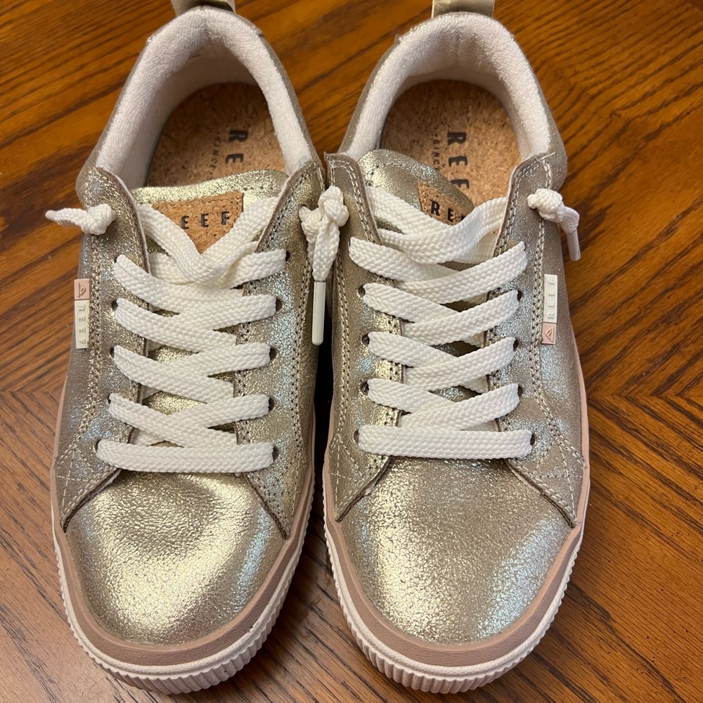 Reef Shimmering Gold Sneakers